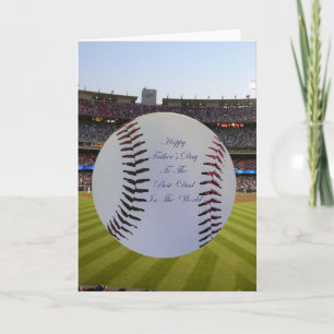 A la mejor tarjeta del día del padre del béisbol d