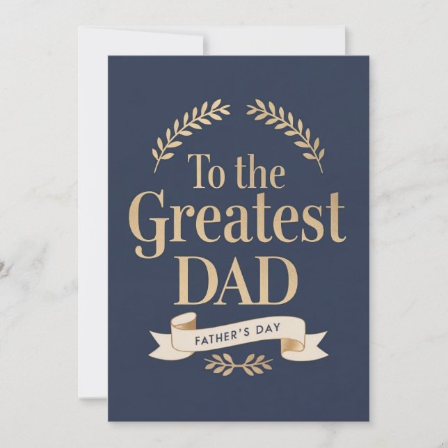 A la mejor tarjeta del papá - Día del padre (Anverso)