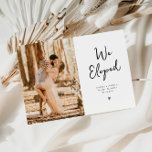 a la moda, nos fugamos de la invitación boda<br><div class="desc">eludimos el diseño de invitación boda con encantadoras letras negras. La imagen de la novia y del novio y el color y el texto de la espalda pueden ser personalizados.</div>