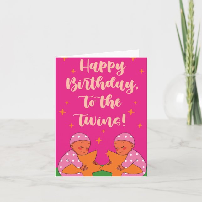A La Sincera Tarjeta De Cumpleaños De Los Gemelos (Anverso)