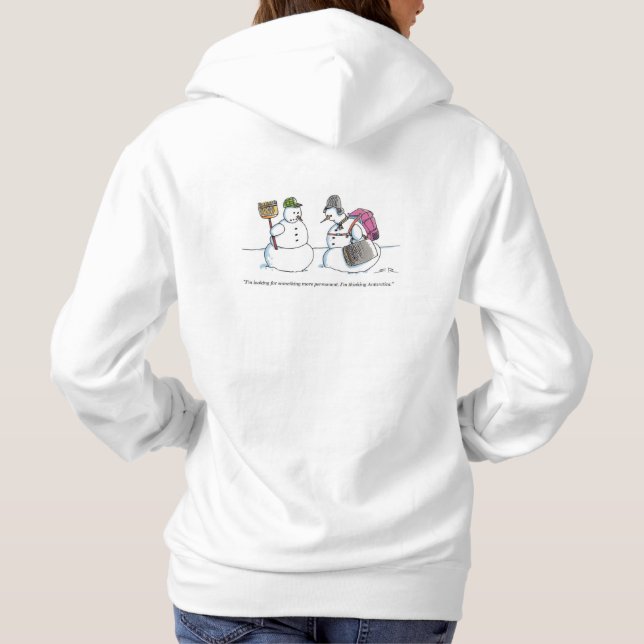 A la sudadera con capucha blanca de mujer de la An (Reverso)