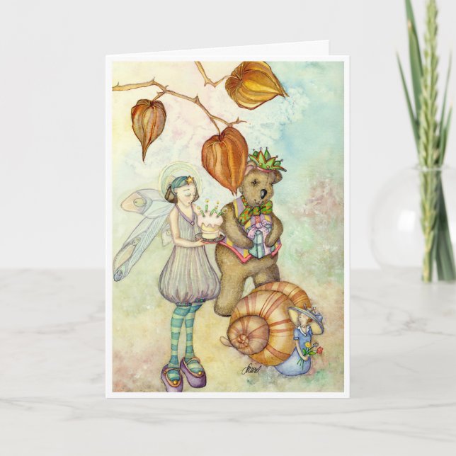 a la tarjeta de cumpleaños del fiesta (Anverso)