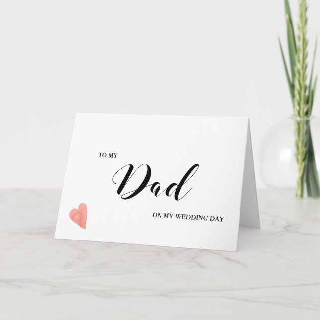 A la tarjeta del día de la boda de mi padre (Anverso)