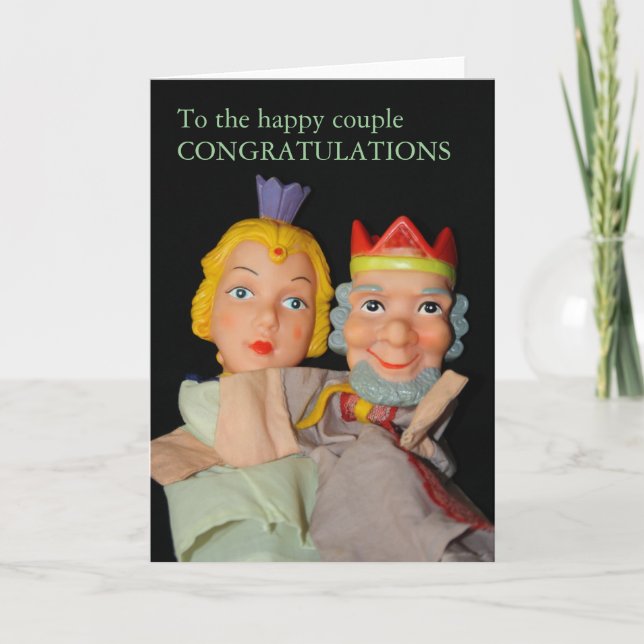 A la tarjeta feliz del coupleCONGRATULATIONS… (Anverso)