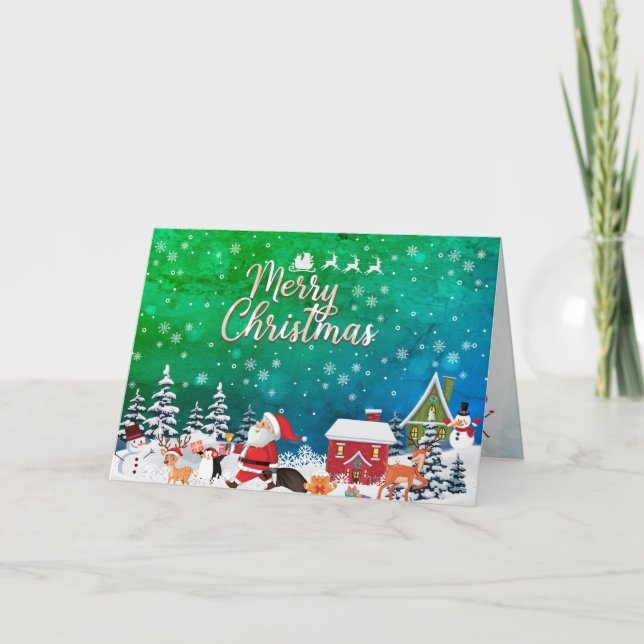 A la tarjeta navideña especial de la nieta (Anverso)