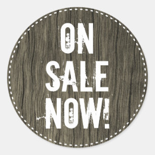 "¡A LA VENTA AHORA!" pegatina redonda