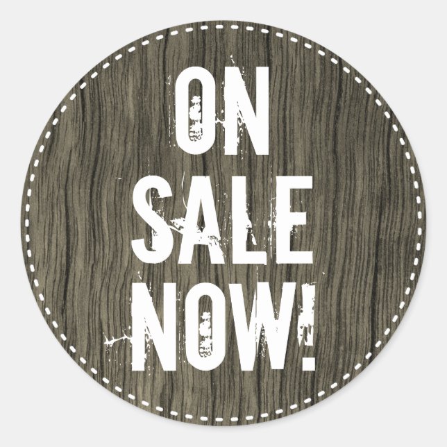 "¡A LA VENTA AHORA!" pegatina redonda (Anverso)