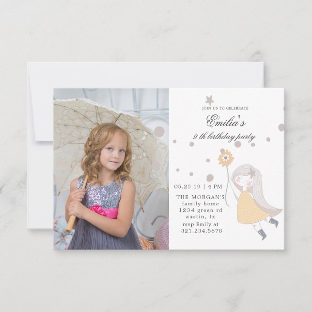 A las estrellas | Tarjeta de fiesta de cumpleaños  (Anverso)