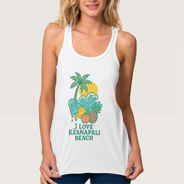 A las mujeres me encanta Ka‘anapali Beach Tank Top (Anverso)