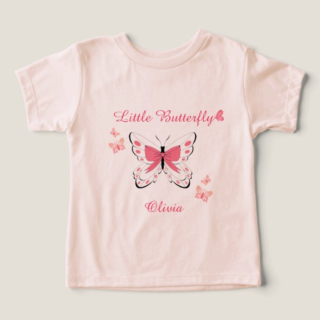 A Little Butterfly Baby Shower Pink Baby Girl  (Diseño delantero )