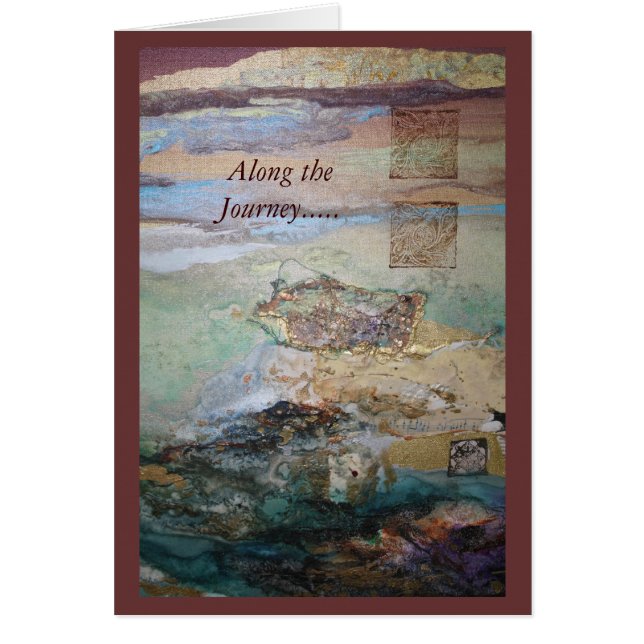 A lo largo de la tarjeta del viaje (Frente)