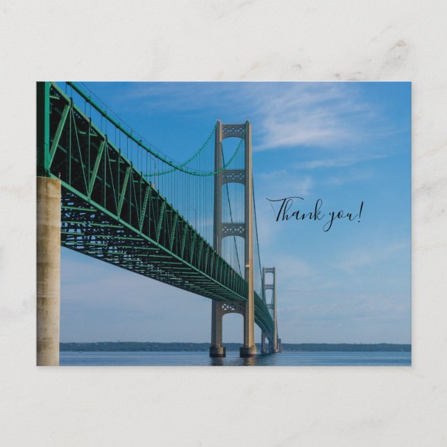 A lo largo del Puente Mackinac Tarjeta postal de a (Anverso)