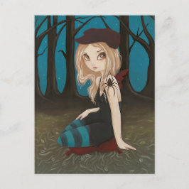 A lo largo llegó la araña - postal