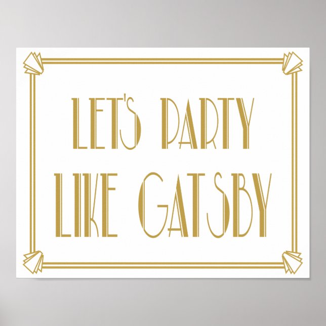 A los Fiestas les gusta la impresión de Gatsby Art (Frente)