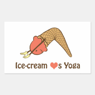 A los helados les encantan los Pegatinas de yoga