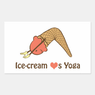 A los helados les encantan los Pegatinas de yoga