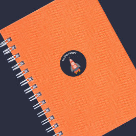 A Los Pegatinas Espaciales De Los Cohetes De La Lu