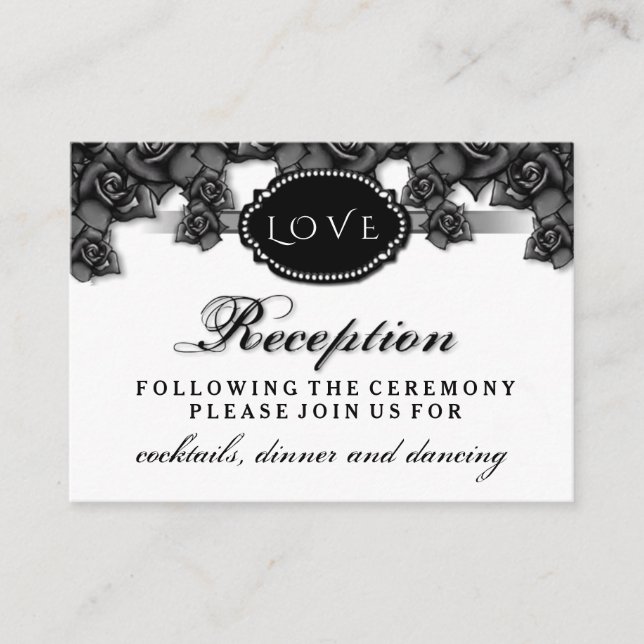 A los Rosas negros les encanta la tarjeta de recep (Anverso)