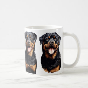 A los rottweiler les encantan las tazas de café
