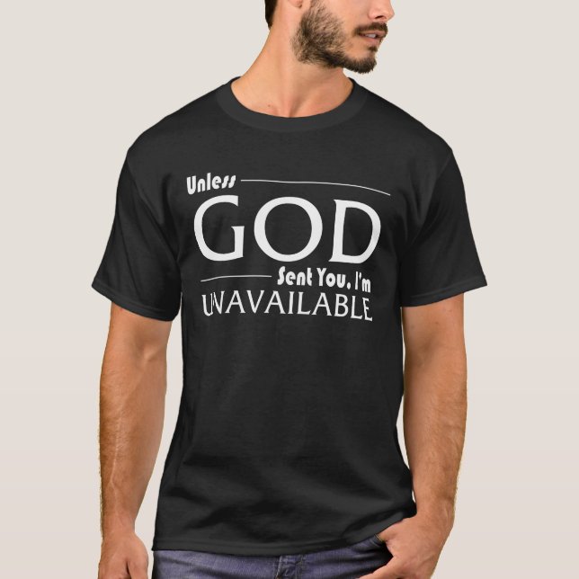 A menos que Dios te mande no tengo camiseta dispon (Anverso)
