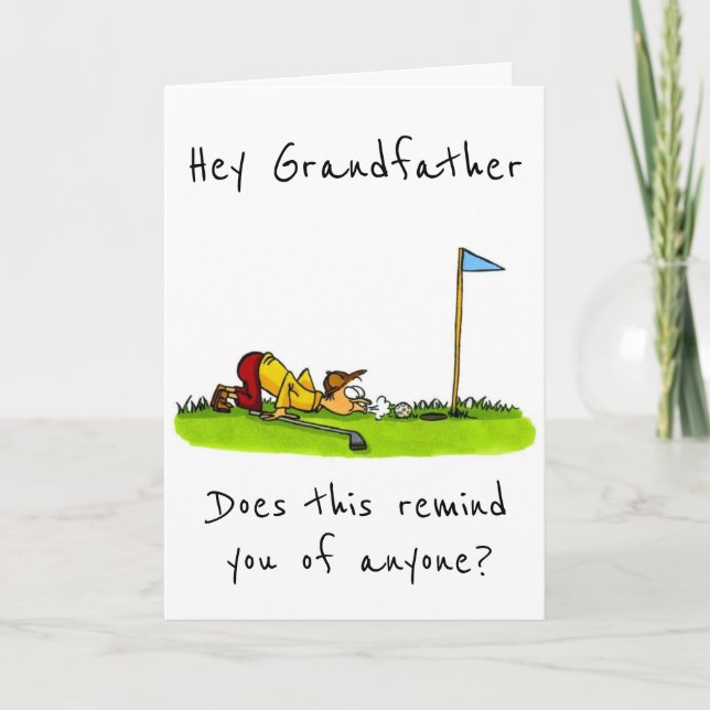 A MI ABUELO DE GOLFING* EN TU TARJETA DE CUMPLEAÑO (Anverso)
