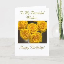 A mi bella madre, feliz tarjeta de cumpleaños