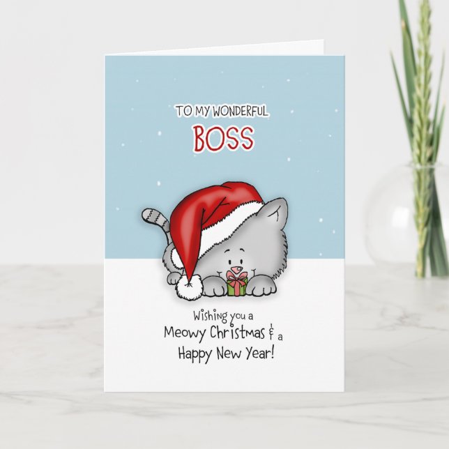 A mi Boss maravilloso - tarjeta de Navidad del (Anverso)