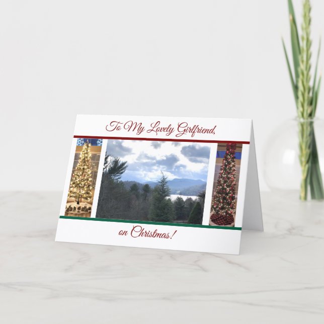 A mi encantadora novia, en Navidades, tarjeta dobl (Anverso)