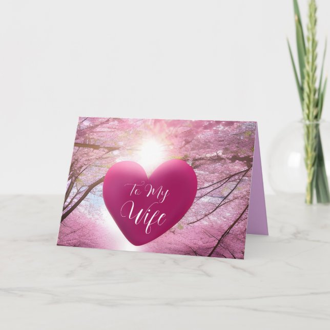 A mi esposa | Elegante tarjeta de corazón de Moda (Anverso)