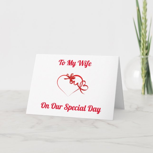 A MI **ESPOSA** FELIZ ANIVERSARIO CON TARJETA DE A (Anverso)