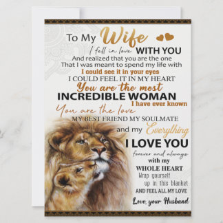 A mi esposa regalo de león, a mi esposa amorosa id