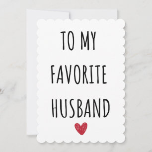 A mi esposo favorito - Tarjeta ingeniosa y diverti
