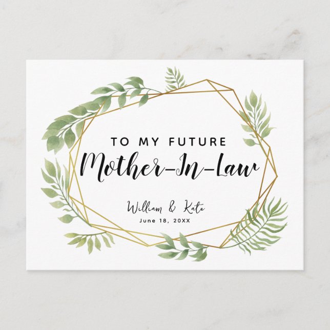 A mi futura hoja de verdor de postales de mi suegr (Anverso)