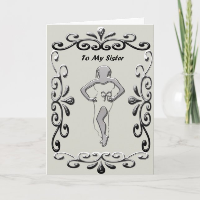 A mi hermana - tarjeta de felicitación (Anverso)