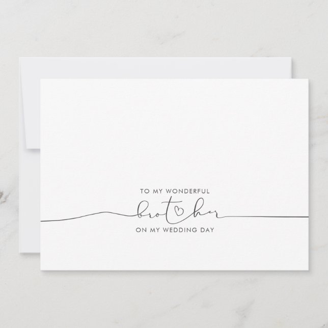 A Mi Hermano Boda Buenos Días Mensaje (Anverso)