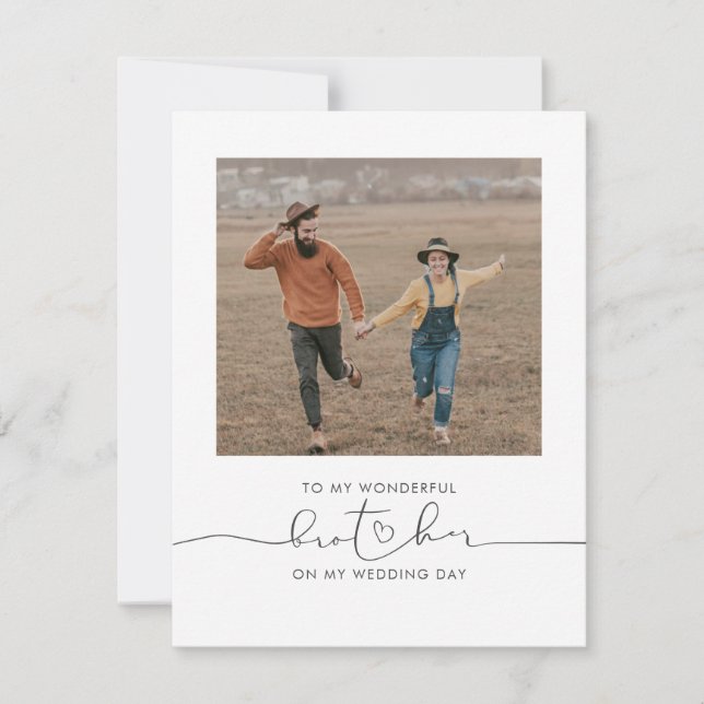 A mi hermano en mi día de bodas, foto linda (Anverso)