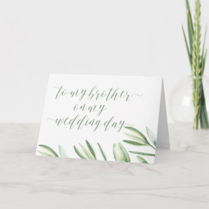 A mi hermano en mi tarjeta del día de la boda