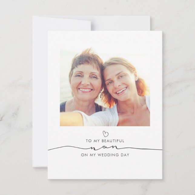 A Mi Hermosa Nan En Mi Día De Matrimonio (Anverso)