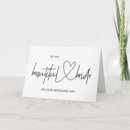 A mi hermosa tarjeta de matrimonio para novias