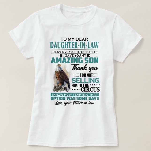 A Mi Hija En Camisa De Derecho (Diseño del anverso)