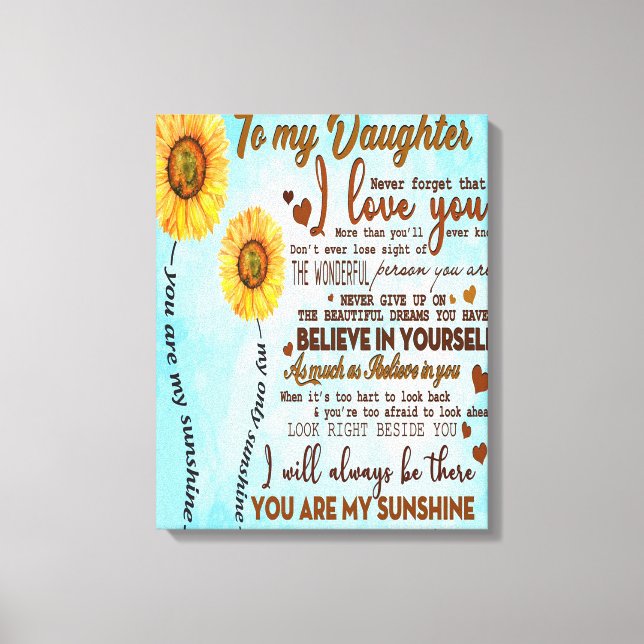 a mi hija | regalo de decoración familiar (Anverso)