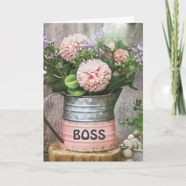 A MI INCREÍBLE **BOSS** TARJETA DE CUMPLEAÑOS (Anverso)