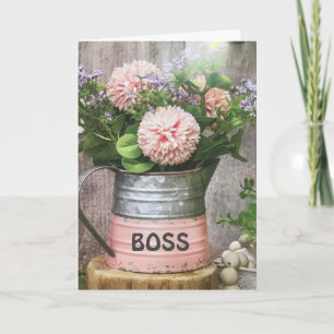 A MI INCREÍBLE **BOSS** TARJETA DE CUMPLEAÑOS
