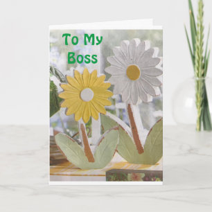 A MI INCREÍBLE **BOSS** TARJETA DE CUMPLEAÑOS