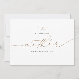 A Mi Madre En Mi Día De Matrimonio Elegante