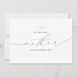 A Mi Madre En Mi Día De Matrimonio Elegante