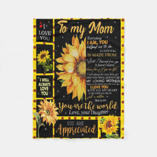 a mi madre manta de girasol negro, regalo para la