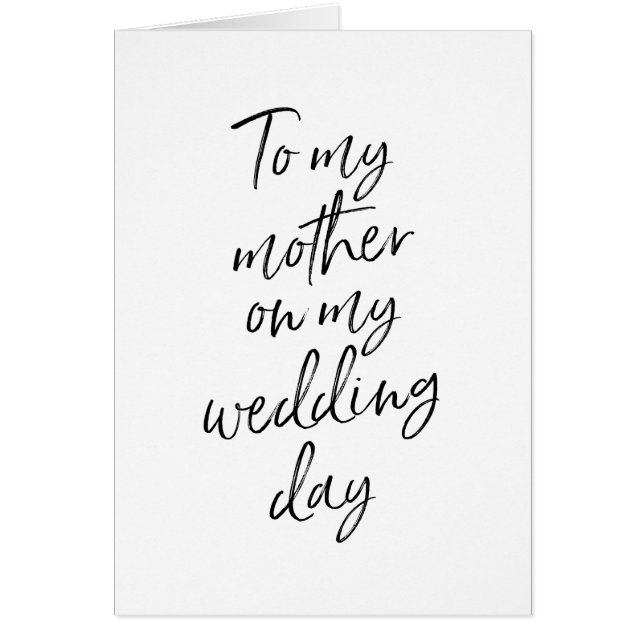 A mi madre por mi boda | Letras de diseño (Frente)