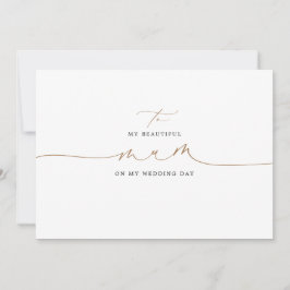 A Mi Mamá En Mi Día De Matrimonio Elegante