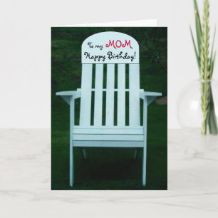 A mi mamá Feliz Cumpleaños Tarjeta de Silla